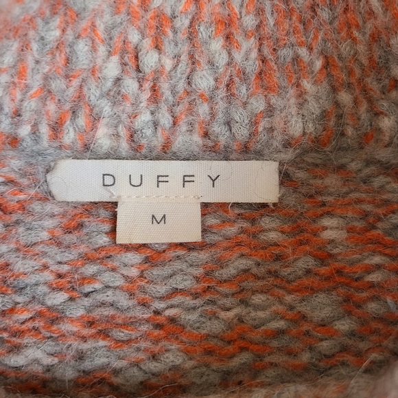 DUFFY Marled Cable Knit Alpaca Blend Sweater - Picture 3 of 7